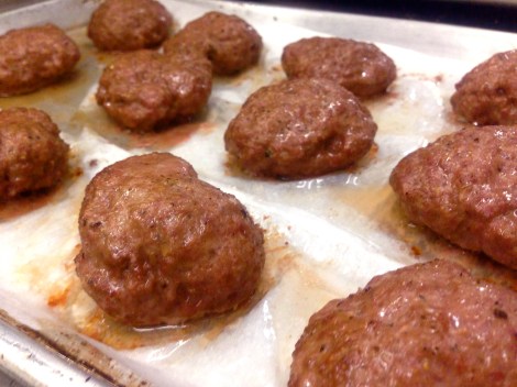 Cooked Lamb Balls (Meatballs, that is)
