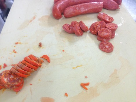 Spanish chorizo (left), Mexican chorizo (right)