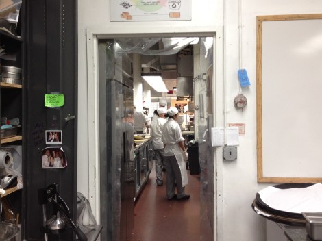 The view from the pastry kitchen